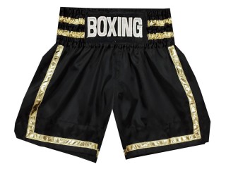 Short boxe anglaise Personnalisé : KNBSH-032-Noir-Or